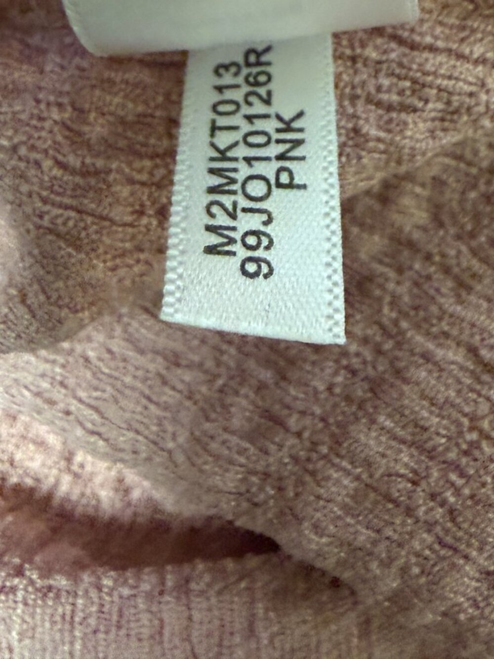 Marc New York Andrew Marc Blush Pink Textured Puff Sleeve Sweetheart Neck Top L - Picture 9 of 9